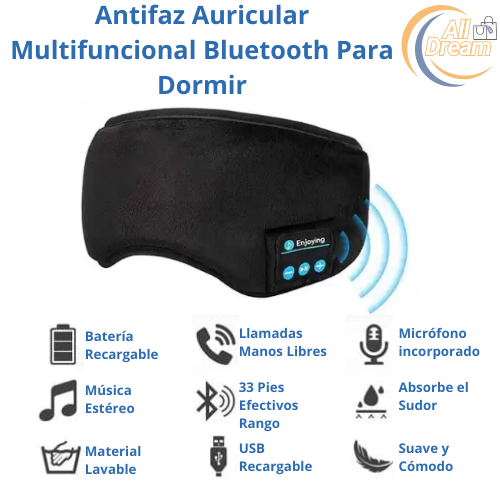 AuraVibe™ - Antifaz con Auriculares Bluetooth